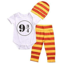 clothing 3pcs Newborn Baby Boys Girls Harry Potter Cotton Bodysuit+Pants+Hat Clothes Outfits - Ineffable Shop