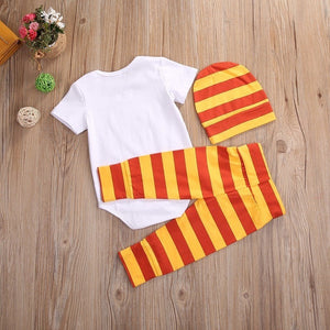 clothing 3pcs Newborn Baby Boys Girls Harry Potter Cotton Bodysuit+Pants+Hat Clothes Outfits - Ineffable Shop