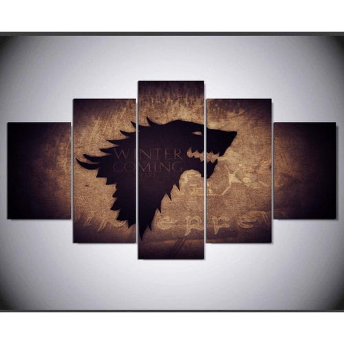 home decor 5 Pieces Game Of Thrones Stark Home Wall Decor - Ineffable Shop