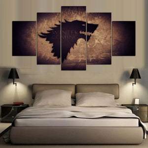 home decor 5 Pieces Game Of Thrones Stark Home Wall Decor - Ineffable Shop