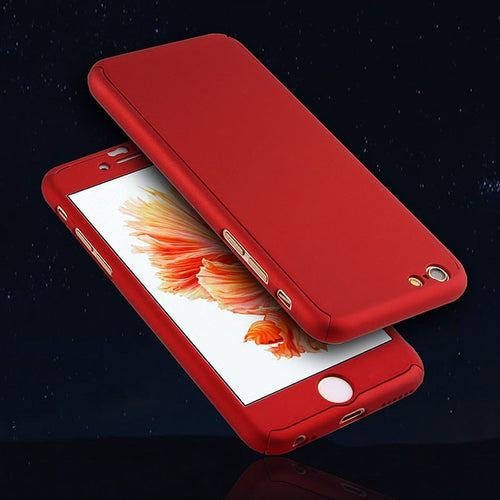 360 ULTRA THIN HARD IPHONE CASE + TEMPERED GLASS