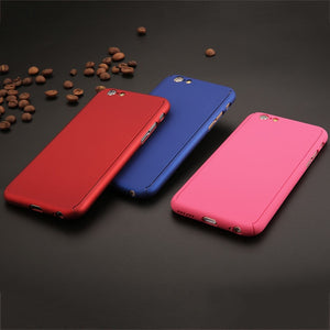 360 ULTRA THIN HARD IPHONE CASE + TEMPERED GLASS