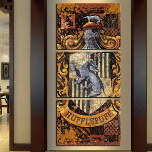 3 Pieces Hufflepuff Badges Wall Decor