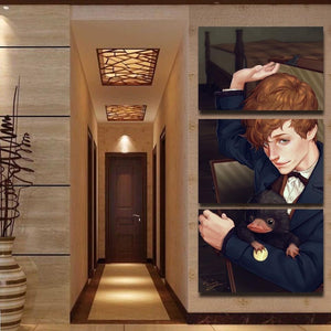 3 Pieces Newt Scamander & Niffler Wall Decor