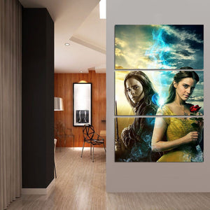 3 Pieces Canvas Painting - Hermione and Belle - Before and Then