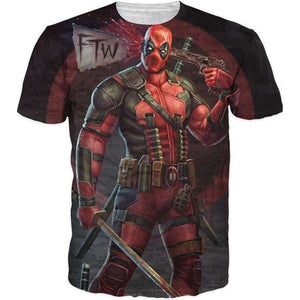  2017 New Arrive American Comic Badass Deadpool T-Shirt Tees - Ineffable Shop